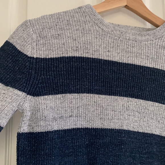 Gap Grey and Blue Knit Striped Sweater - Picture 2 of 8